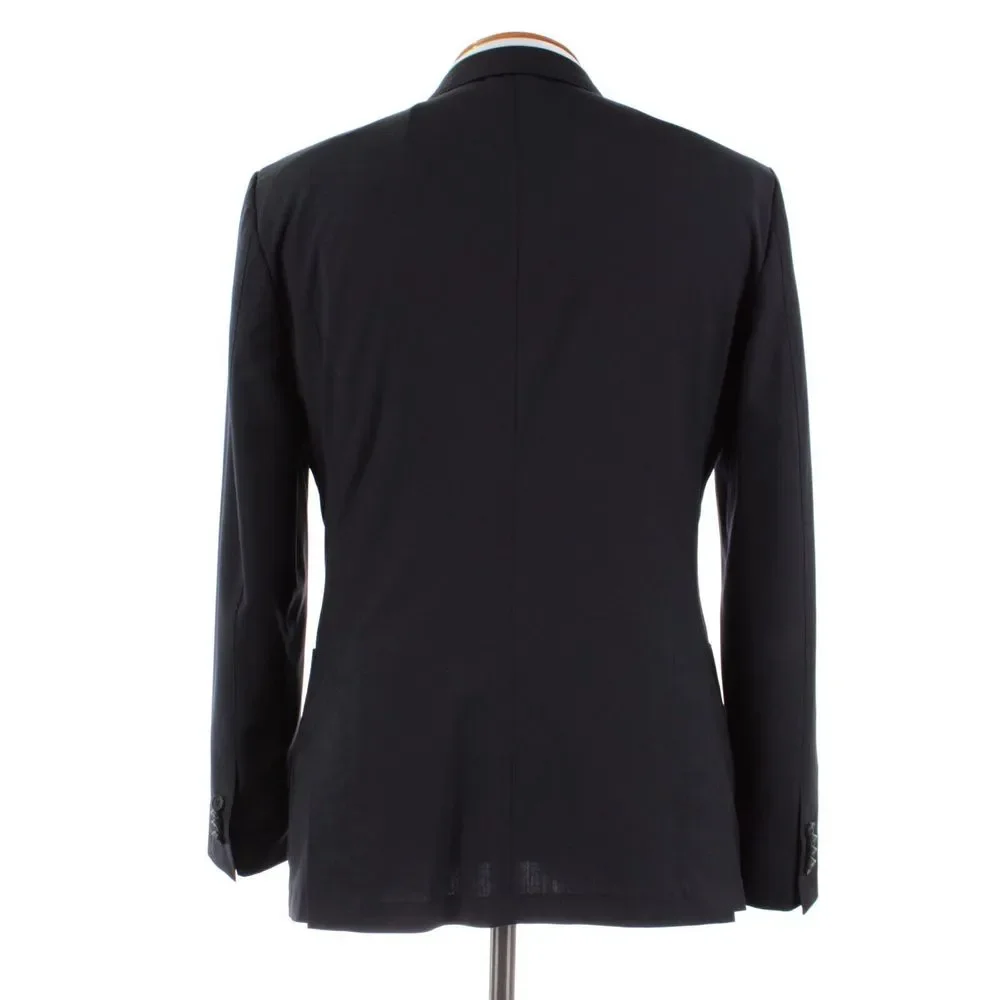 Z Zegna TechMerino Turati 100% Wool Suit Size 52R (42R US) In Solid Blue - Picture 6 of 15